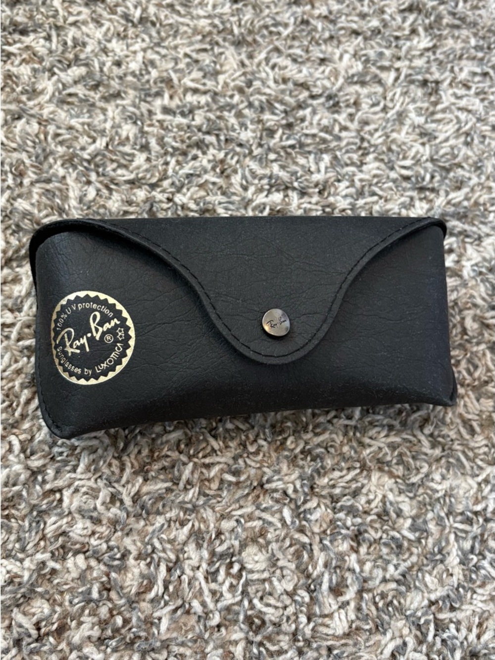 Ray-Ban Black Sunglasses Case with Gold Logo Seal